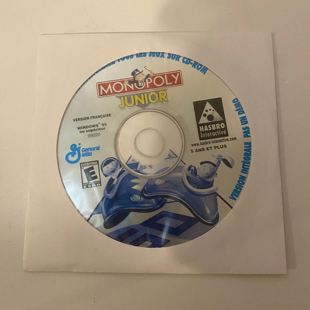 GENERAL MILLS HASBRO CD-ROM MONOPOLY FRENCH VERSION